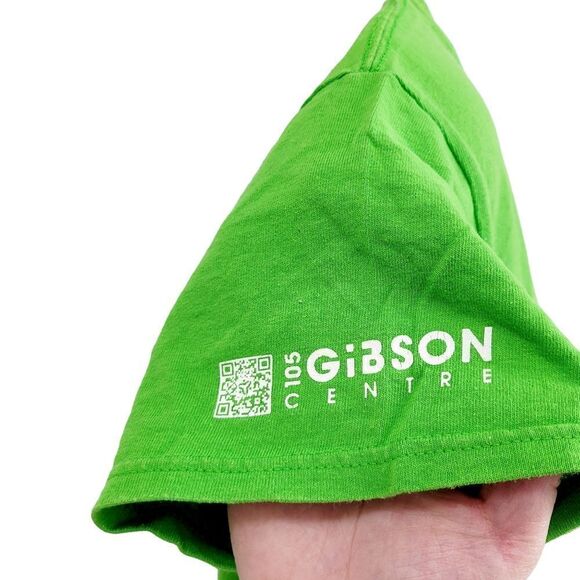 2/$20 Y2K Gildan Green Gibson Center Logo Top Tee T-shirt Size: Large - Picture 3 of 5